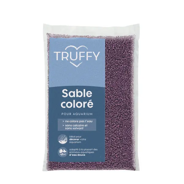 Sable coloré pour aquarium d'eau douce violet - 5Kg