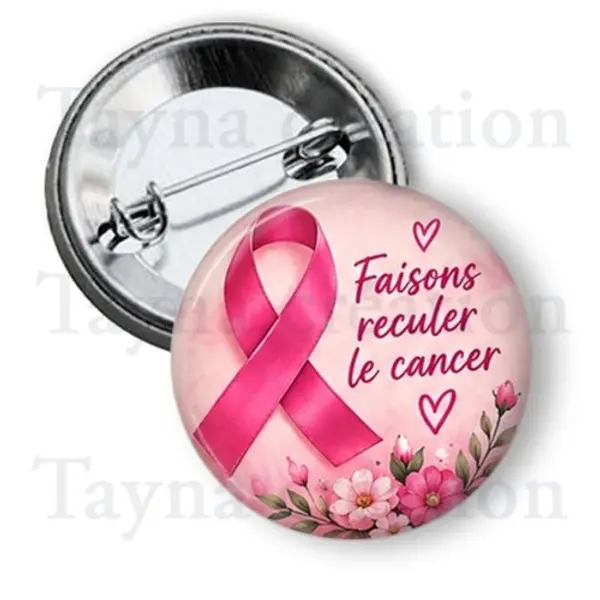 Badge octobre rose, 3 tailles