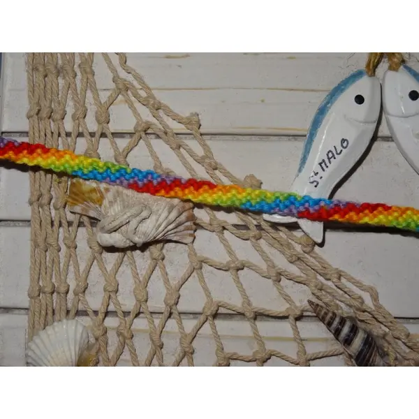 Bracelet brésilien "le passionné" couleurs de l'arc en ciel