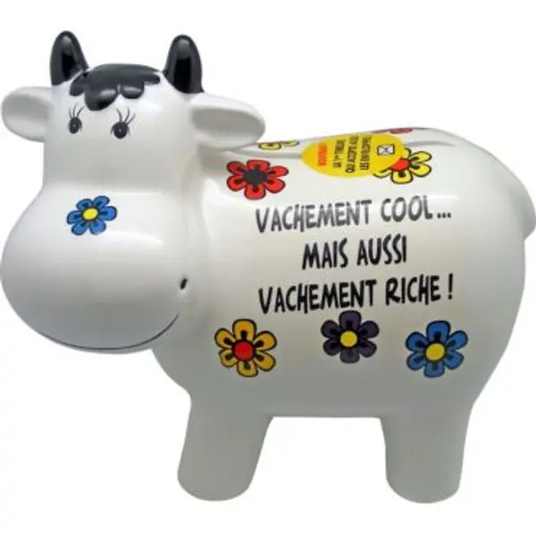 Tirelire XXL - Vache - Blanc