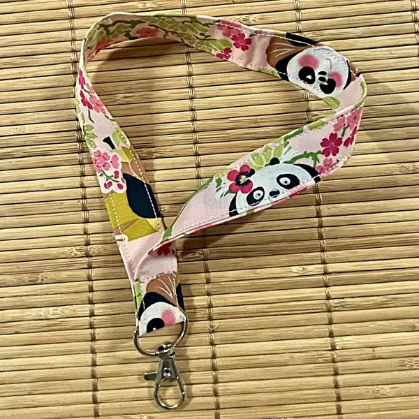 Porte-clés lanière panda