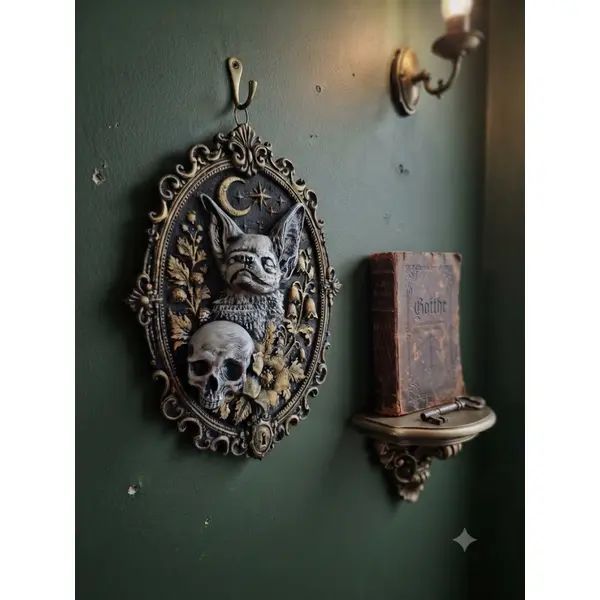Cadre baroque chauve souris gothique
