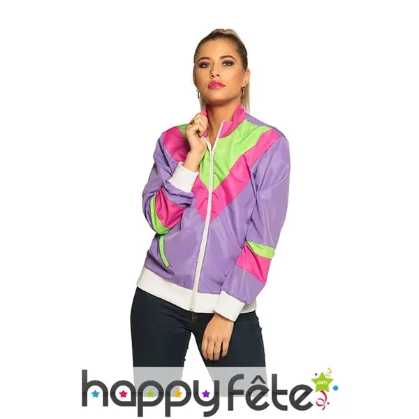 Veste jogging années 80 pour femme