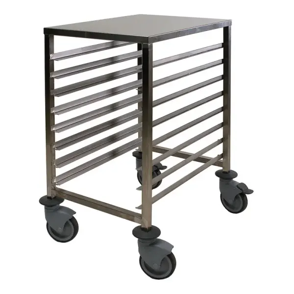 chariot bas inox 8 niveaux 600x400