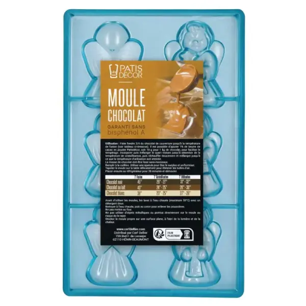 Moule chocolat 3 Anges assortis Patisdécor