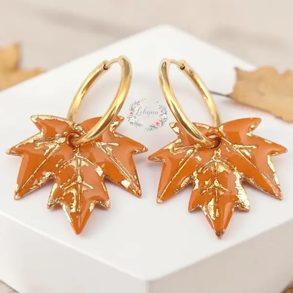 Boucles d'oreilles créoles interchangeables " vent d'automne "