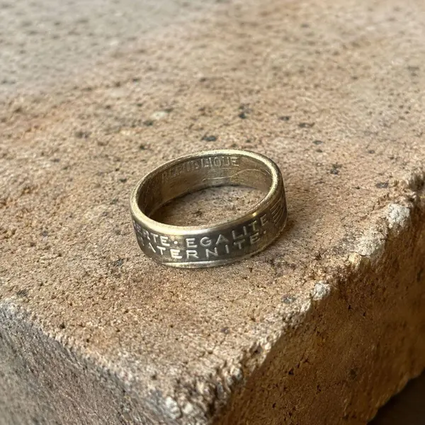 Bague pièce de monnaie " marianne "