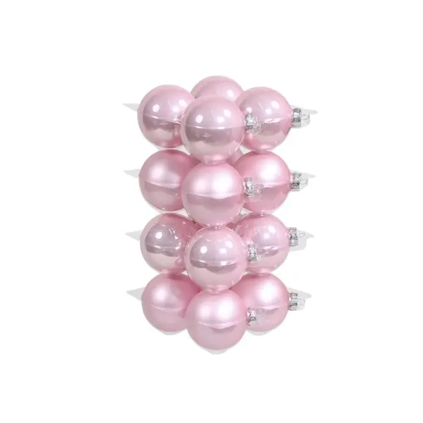 Boules de Noël classiques - rose poudré
