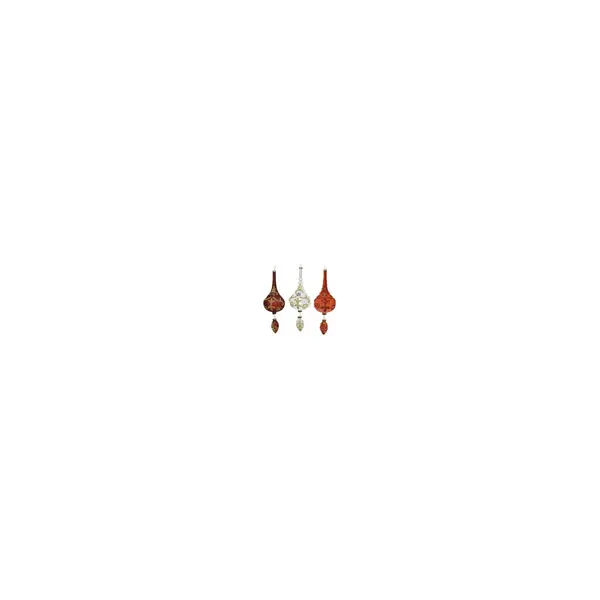 3 Suspensions en verre mat, transparent et brillant