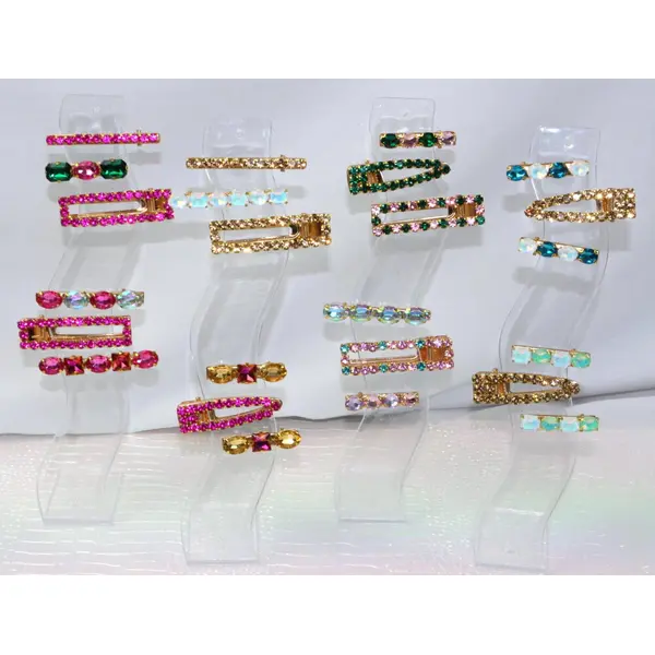 Trio de barrettes à strass – l’art de l’accumulation étincelante