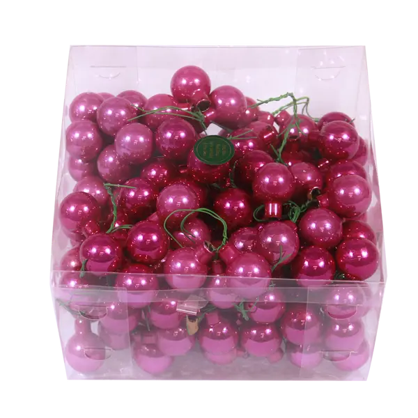 Boules de Noël classiques fuchsia