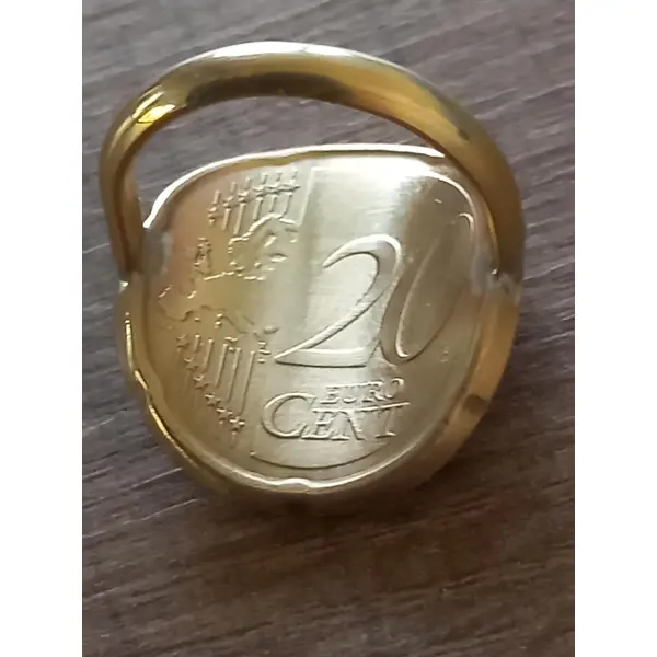 Bague pièce de monnaie 20 cent euro