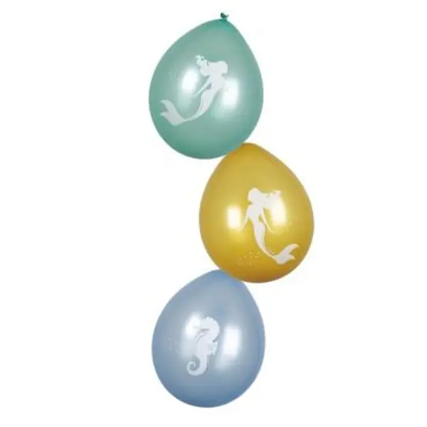 6 Ballons de Baudruche Latex - Sirène