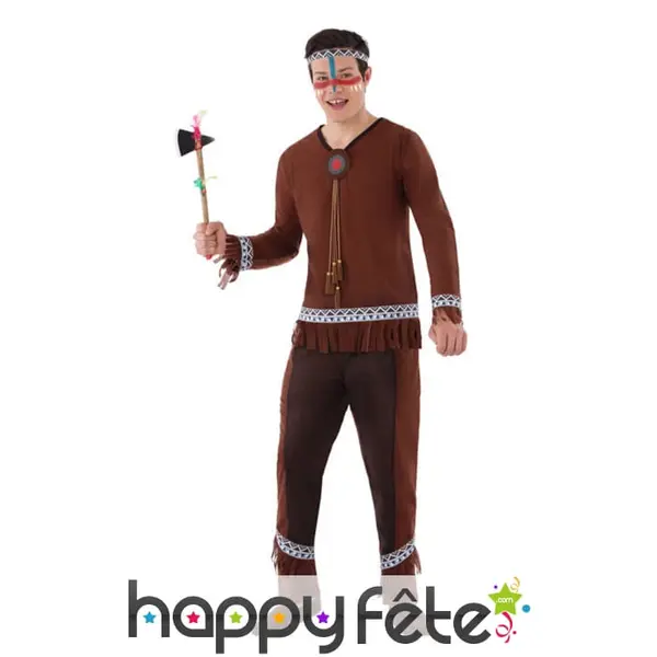 Tenue d'indien marron pour adolescent