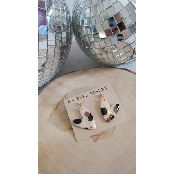 Boucles d'oreilles _ athéna _ coeurs