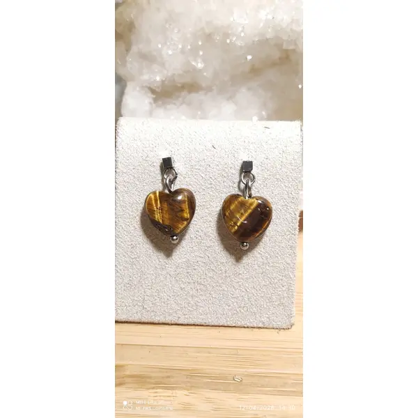 3 paires de boucles d'oreilles et ses pierres naturelles