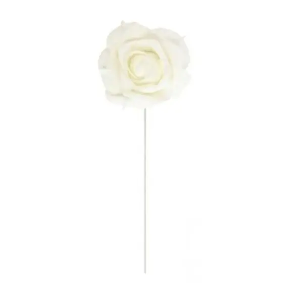 2 Roses sur Tige - Ivoire