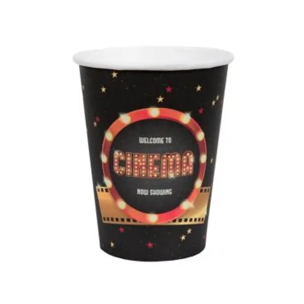 10 Gobelets en carton - Cinéma Hollywood