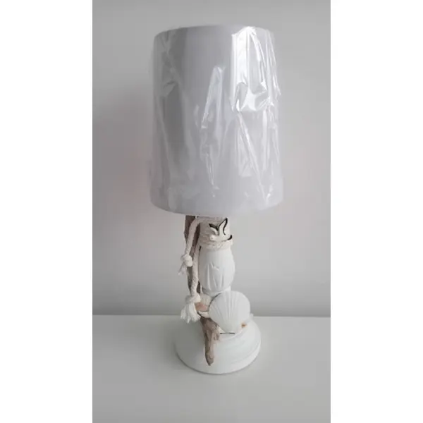 Lampe en bois flotté /coquillages - hauteur 40 cm
