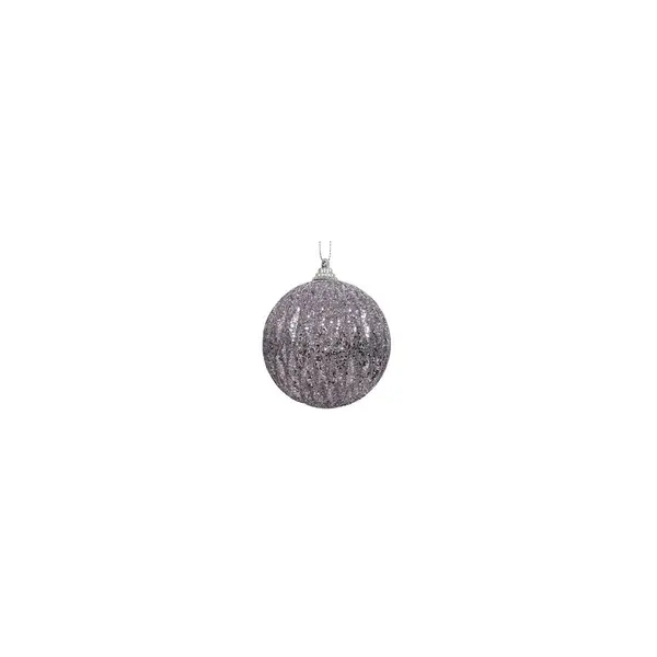 Boule lilas givré à paillettes