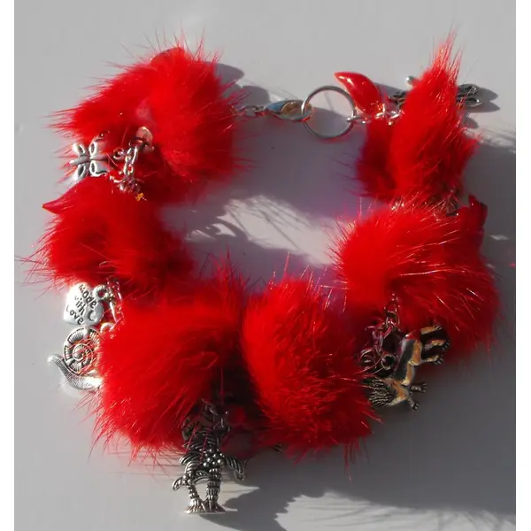 Bracelet pompons, bracel.0592