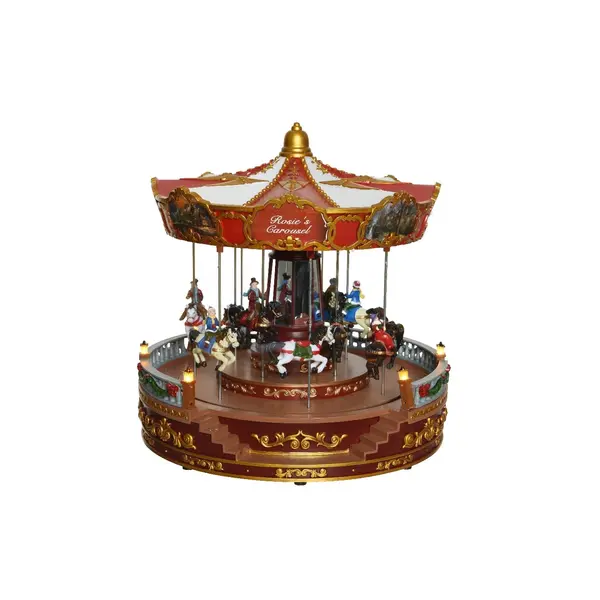 Carrousel de Noël miniature & animé