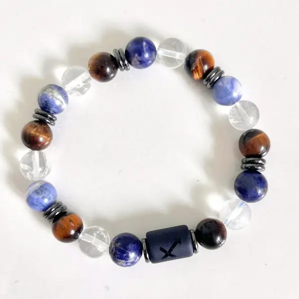 Bracelet sagittaire homme pierres naturelles