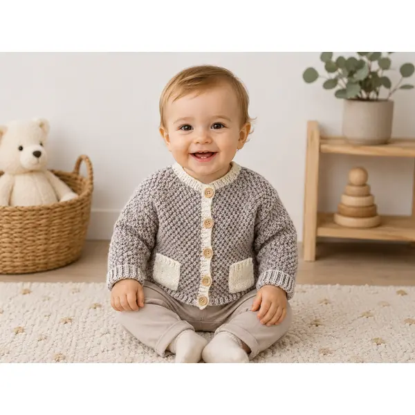 Gilet en taille 1 an. pour bébé fille.