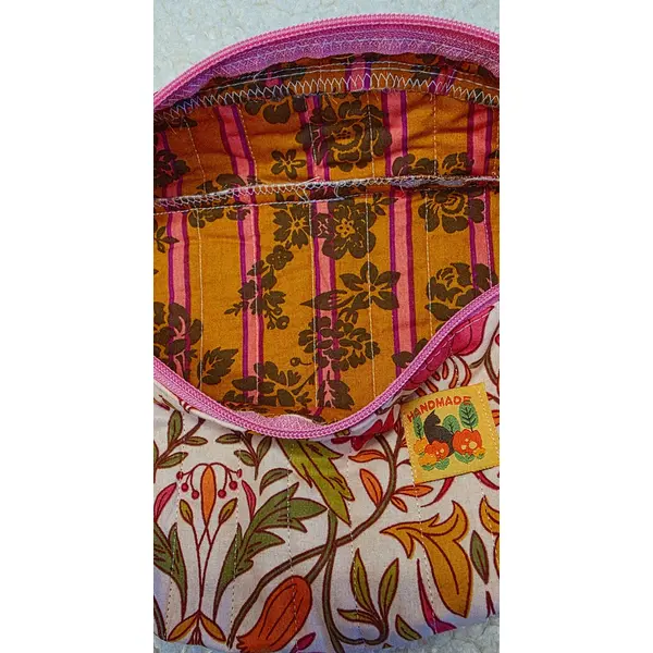 Sac banane en tissu indien "blockprint" matelassé, imprimé artisanalement à la main - création artisanale