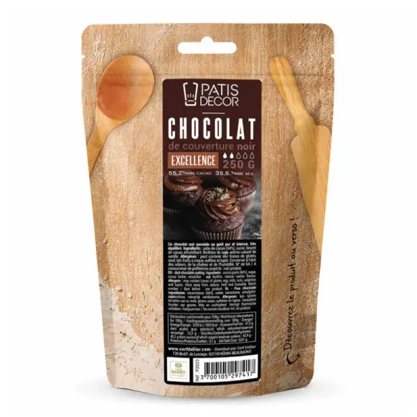 Chocolat de couverture noir Excellence - 55% de cacao - 250g