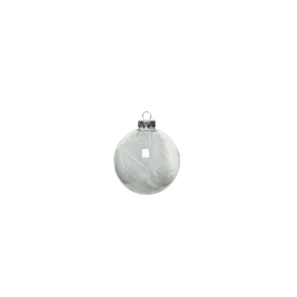 Boules en verre et plumes