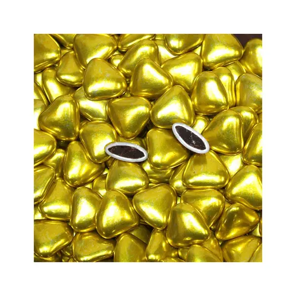 Dragées coeur chocolat or 500gr
