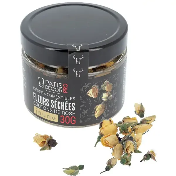 Fleurs séchées de roses jaunes 30 g - DDM 12/26
