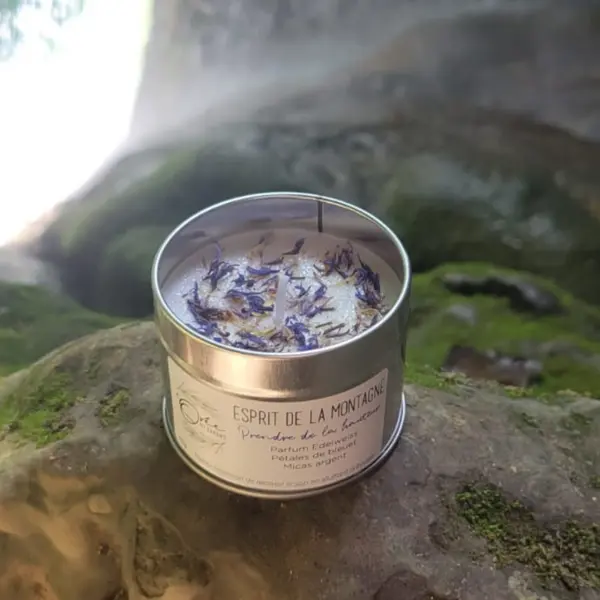 Bougie esprit de la montagne – edelweiss