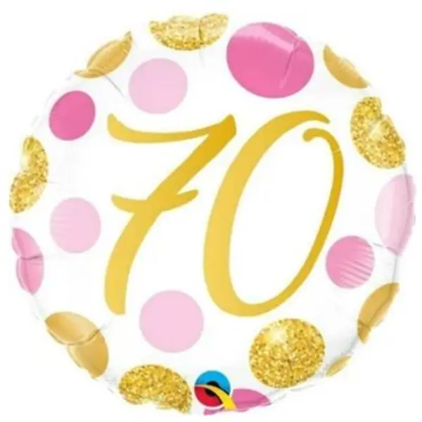 Ballon métallisé 46 cm ⌀ - 70 ans