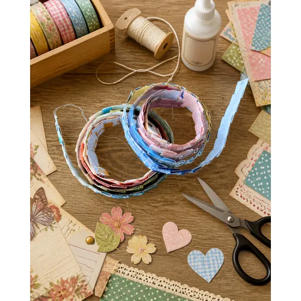 Rubans de papier et tissu