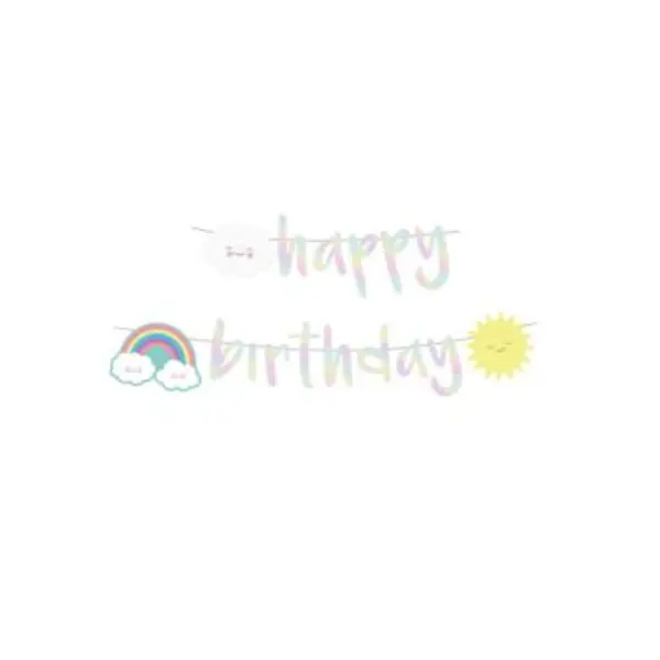 Bougie d'Anniversaire - Nuage et Arc-en-Ciel