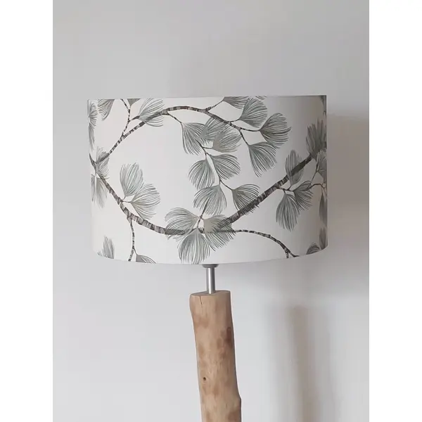 Abat-jour feuillage vert et doré pour suspension et lampe – luminaire déco végétale chic, ambiance naturelle élégant