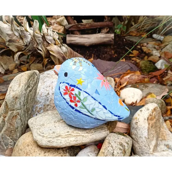 Oiseau grande taille décoration extérieure en mosaïque