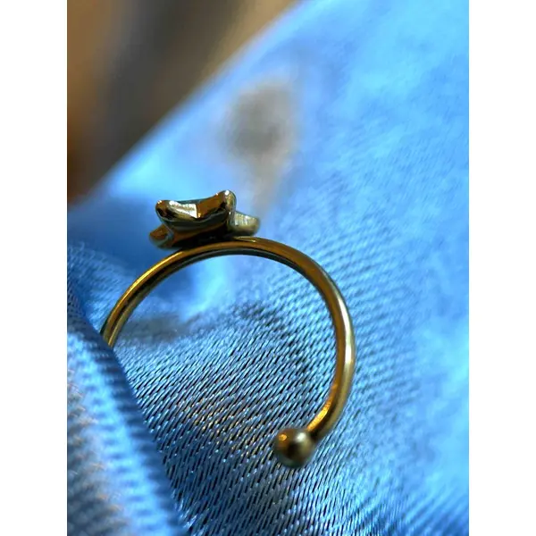 Bague réglable étoile avec résine - petites fleurs séchée