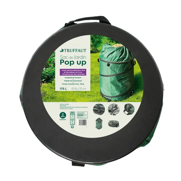 Sac de jardin pop up 175 L - Diam. 56 x H. 70 cm