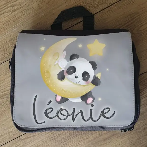 Petit sac à langer - Pochette à vadrouille Panda sur la lune