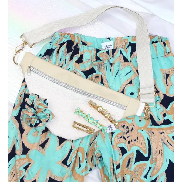 Pantalon léger motif tropical