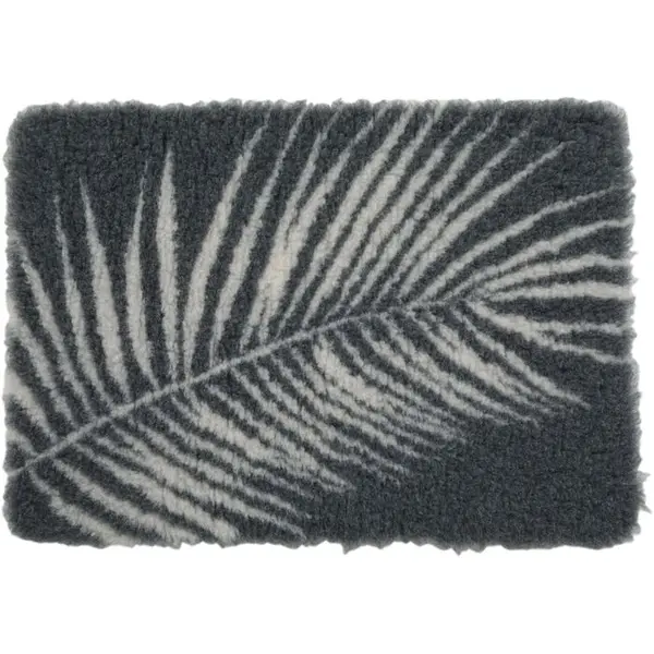 Tapis isolant végétal pour chien gris T.75 cm