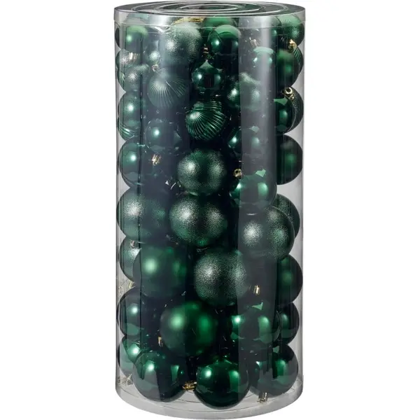 100 boules de Noël verte