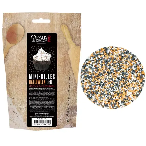 Décors comestibles mini billes Halloween 350 g