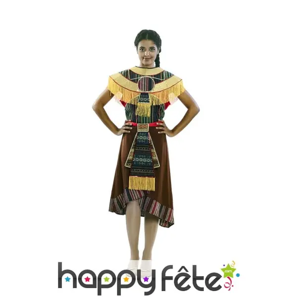 Robe d'amérindienne pour adulte