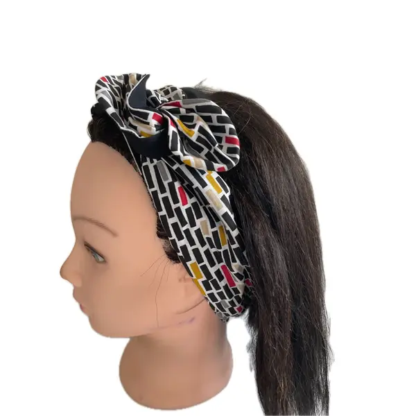 Bandeau cheveux rigide femme graphique multicolore