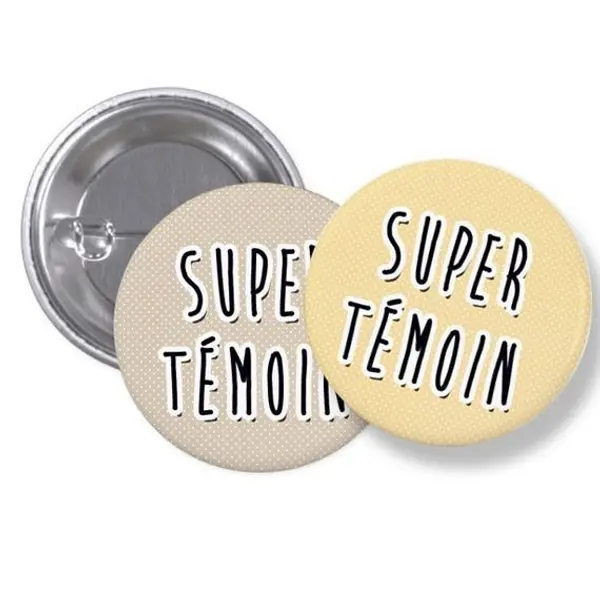 Duo de badges Super témoin 44mm