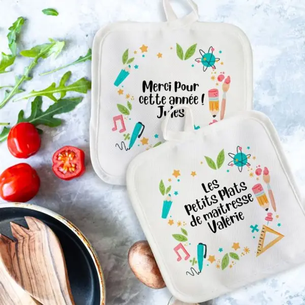 Maniques personnalisées de cuisine pour Super maître / maîtresse / atsem